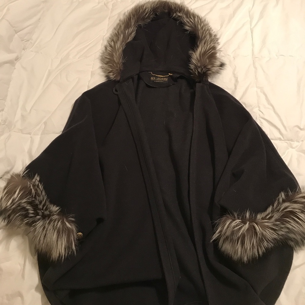 St. John poncho coat