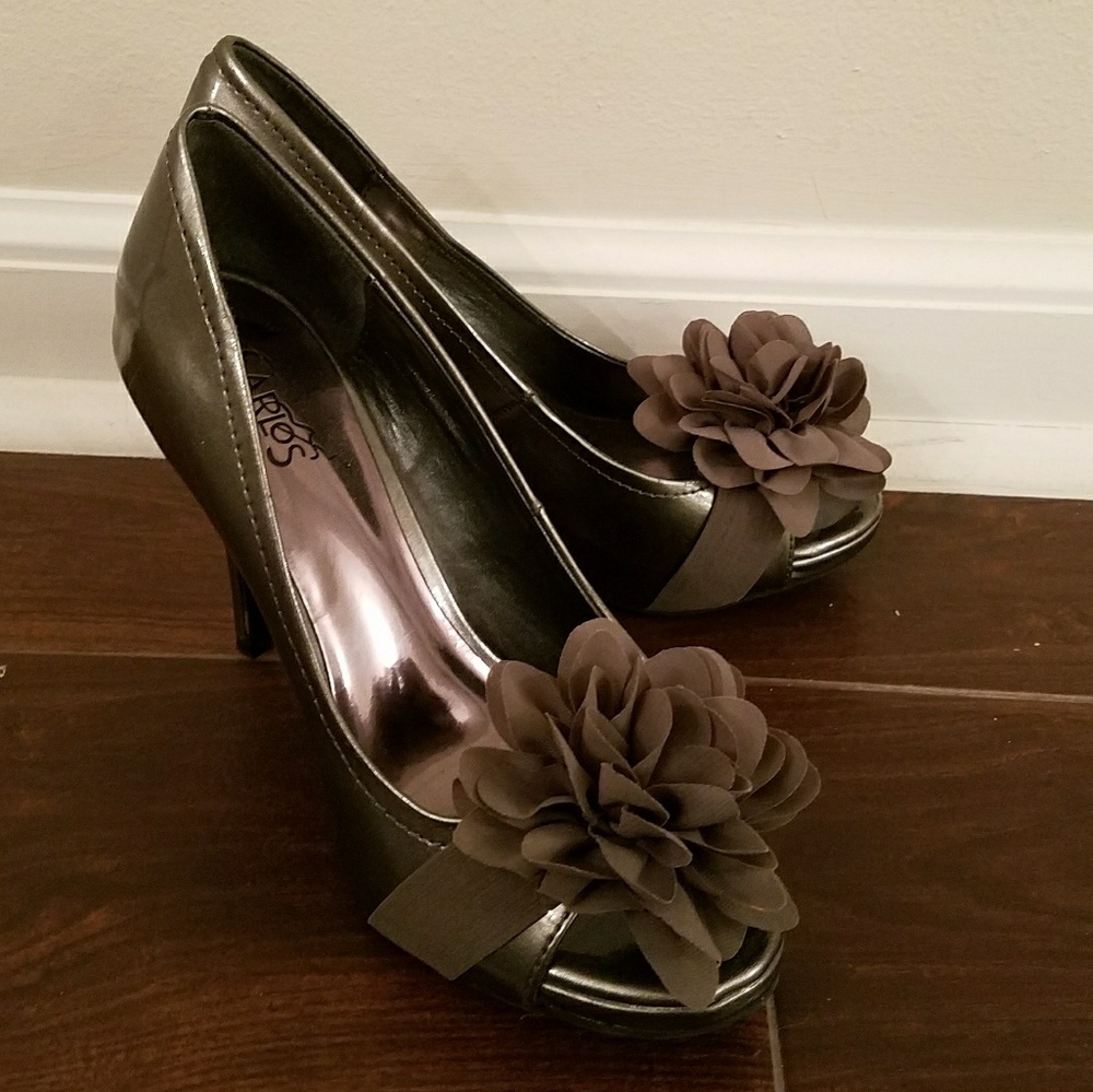 Carlos grey high heels