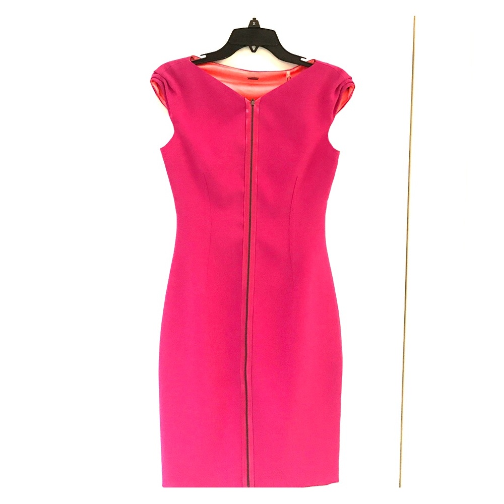 ELIE TAHARI Ruth Cap Sleeve Dress