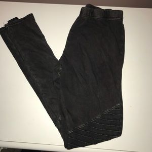 H&M distressed moto leggings