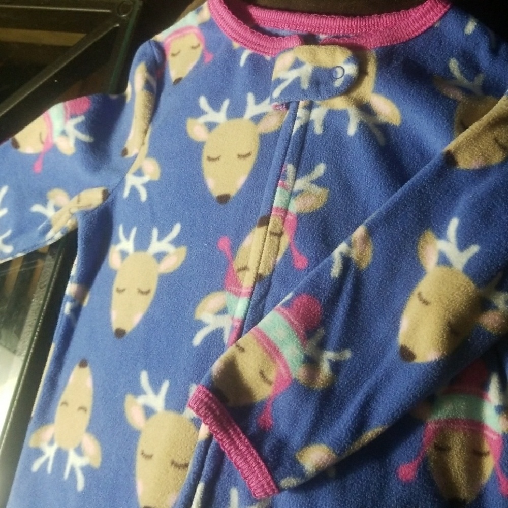 12 month girls cute footie pajamas