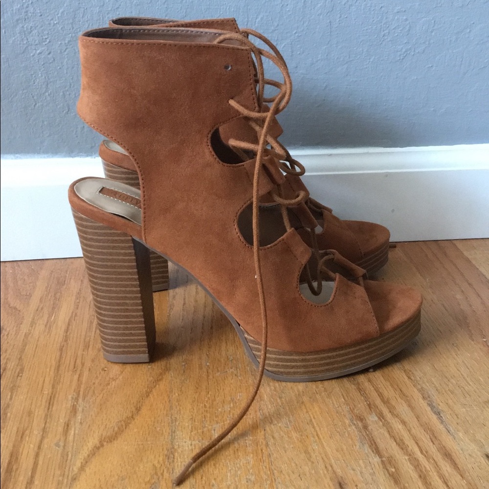 Lace up/caged heels/sandals