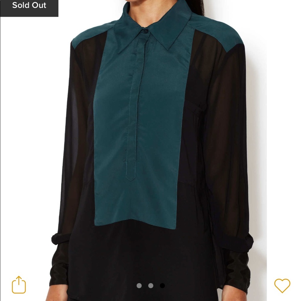 Cody Semi-Sheer Colorblocked Blouse by Walter
