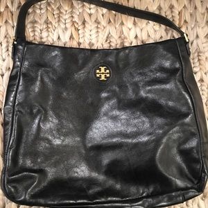 Tory Burch black leather hobo bag