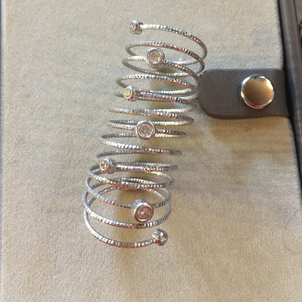 Sterling silver spiral ring