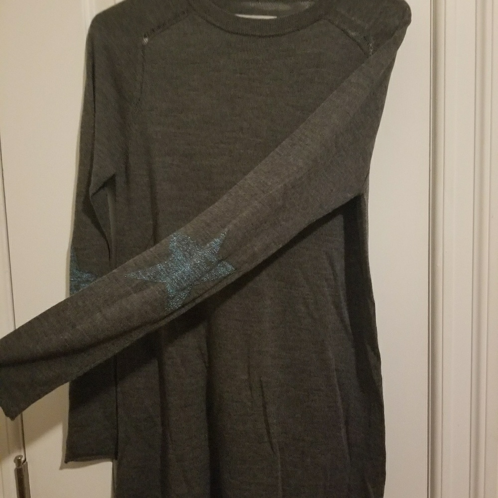 Zadig & Voltaire gray wool dress with detailing