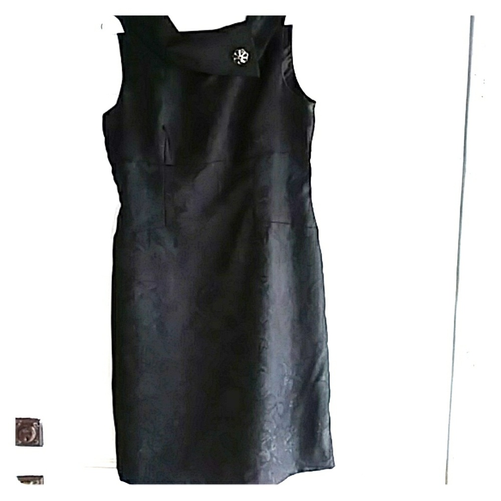Tahari Black cocktail dress.