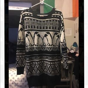 Black and White Penguin Sweater