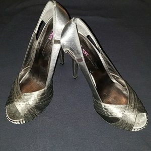 Satin Gray Justfab Heels