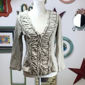 NICK & MO EXCLUSIVE COLLECTION Tan Zip up Sweater