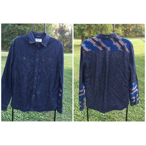 Levi's Pendleton men's denim shirt Indian print - Picture 2 of 7