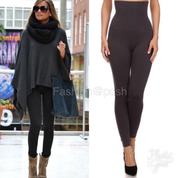 Plus Size compression leggings French terry - Picture 4 of 4