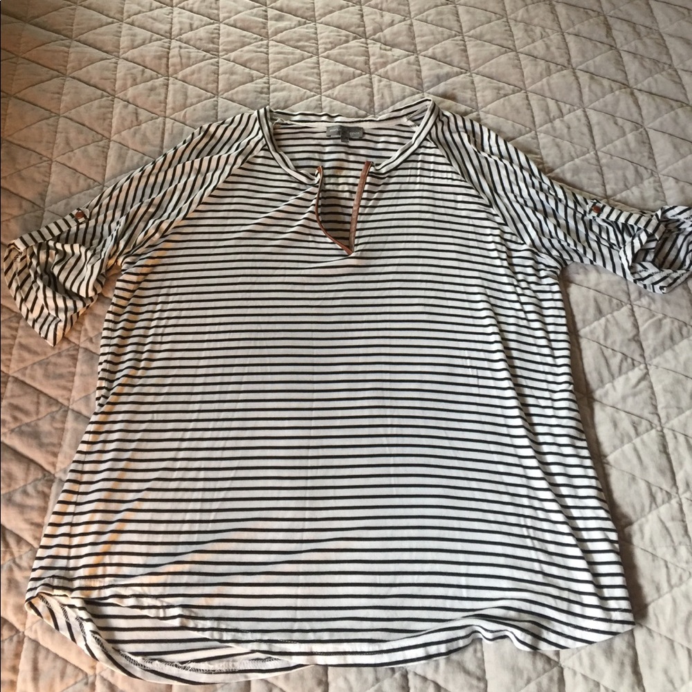 Market & Spruce Stitchfix top faux leather