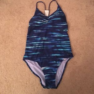 Champion blue racing suit