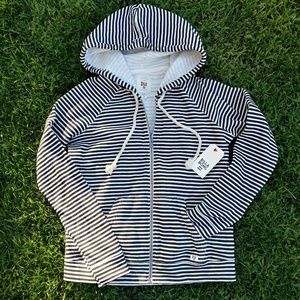 NWT Billabong striped zipper hoodie size small
