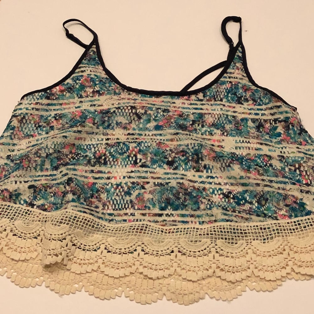 Delia’s boutique multicolored cross back tank