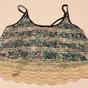 Delia’s boutique multicolored cross back tank