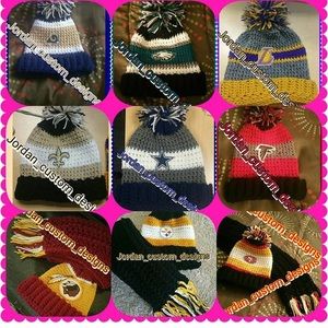 Crochet sports team hats