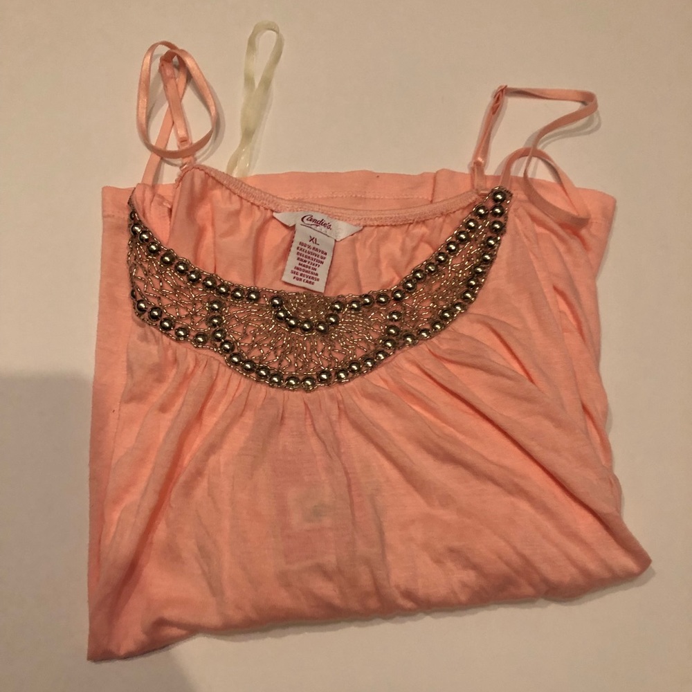 NWT candies pink flare out top w adjustable straps