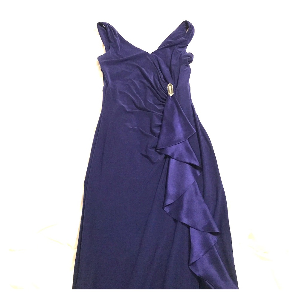 Floor length blue Ralph Lauren dress
