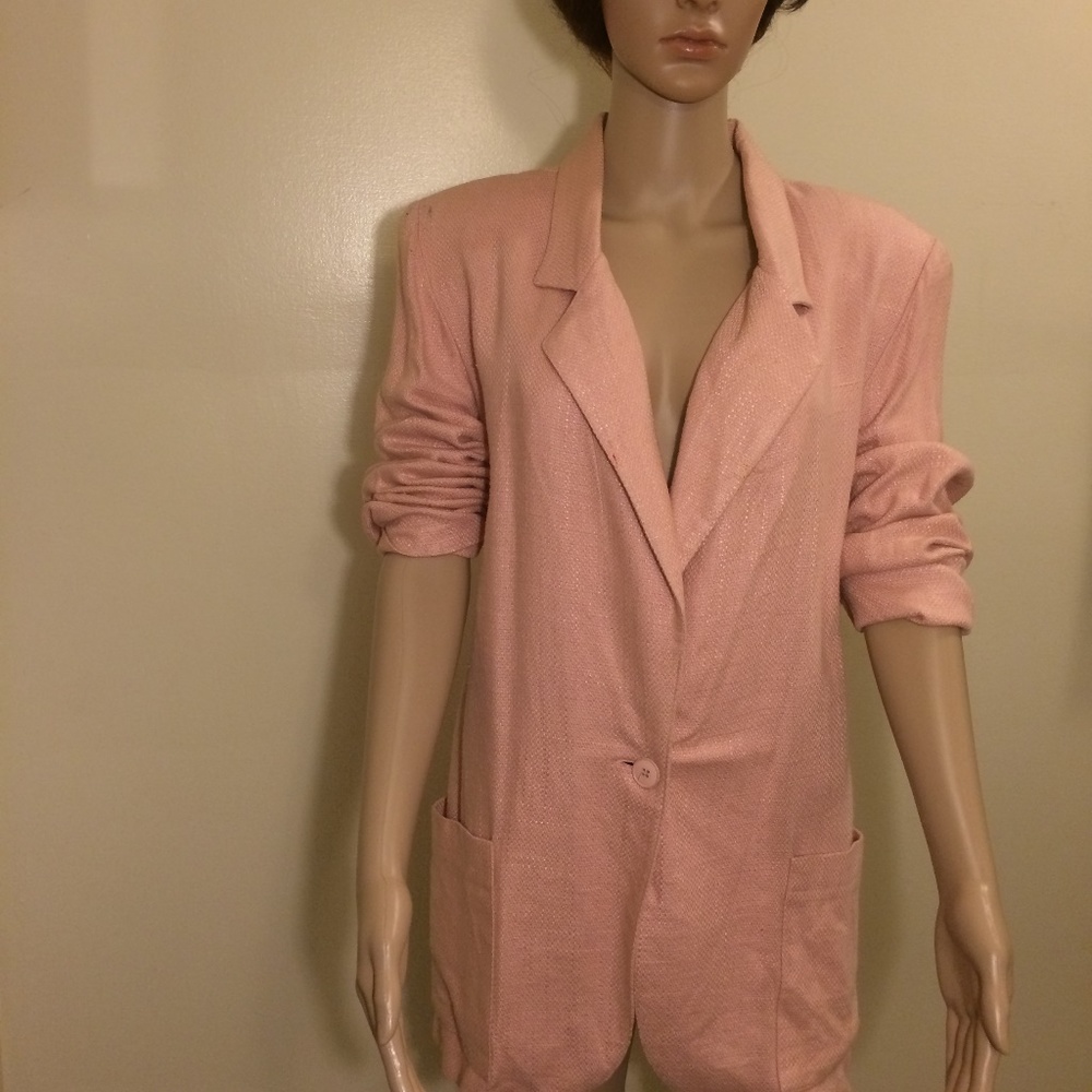 ⤵️Blazer Jacket with 2 Front Patch Pockets Large