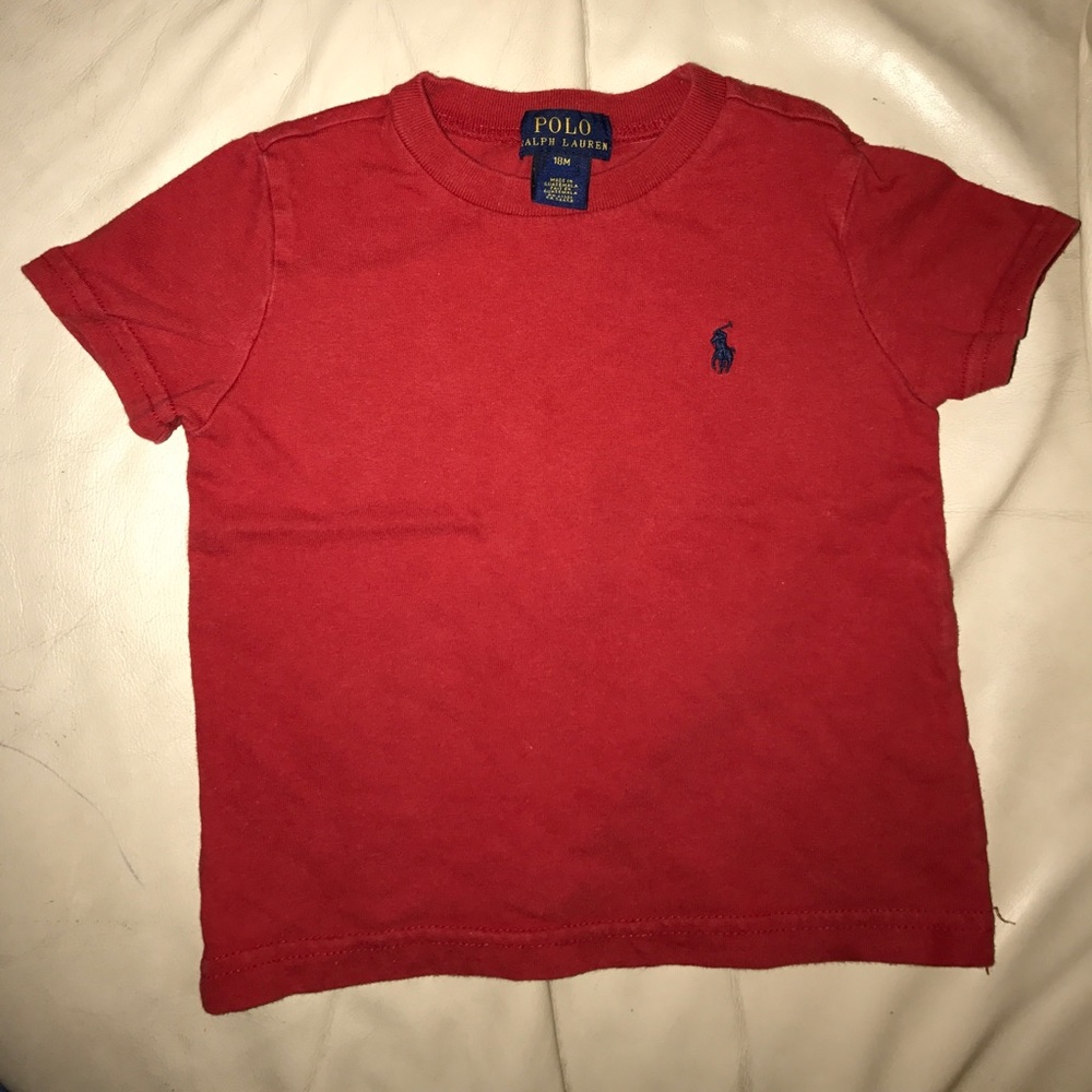 Red polo short-sleeve shirt