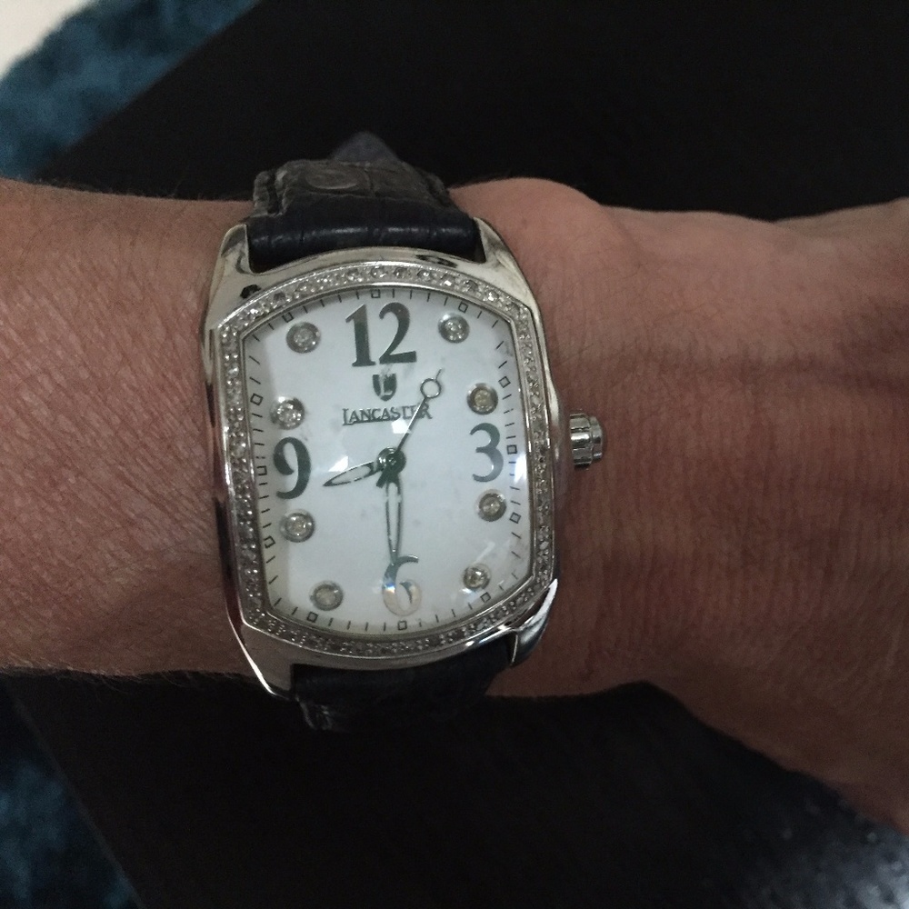 Lancaster collectible womens diamond bezel watch
