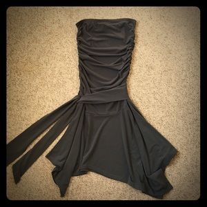 Gray tube top cocktail/salsa dress