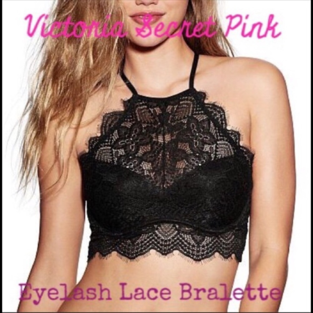 Victoria secret/pink eyelash bralette