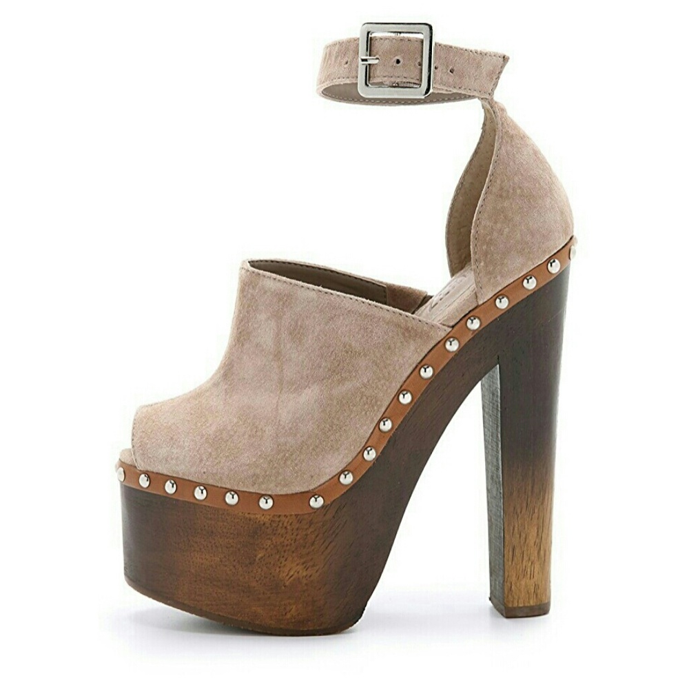 Schutz Suede Peep-toe Platform Sandals - Picture 4 of 6