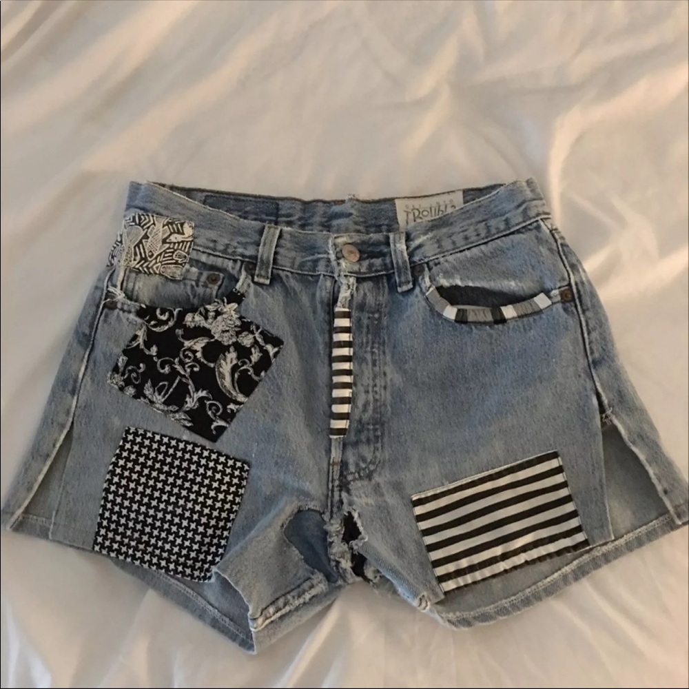 Levis High Waisted vintage redone Jean shorts