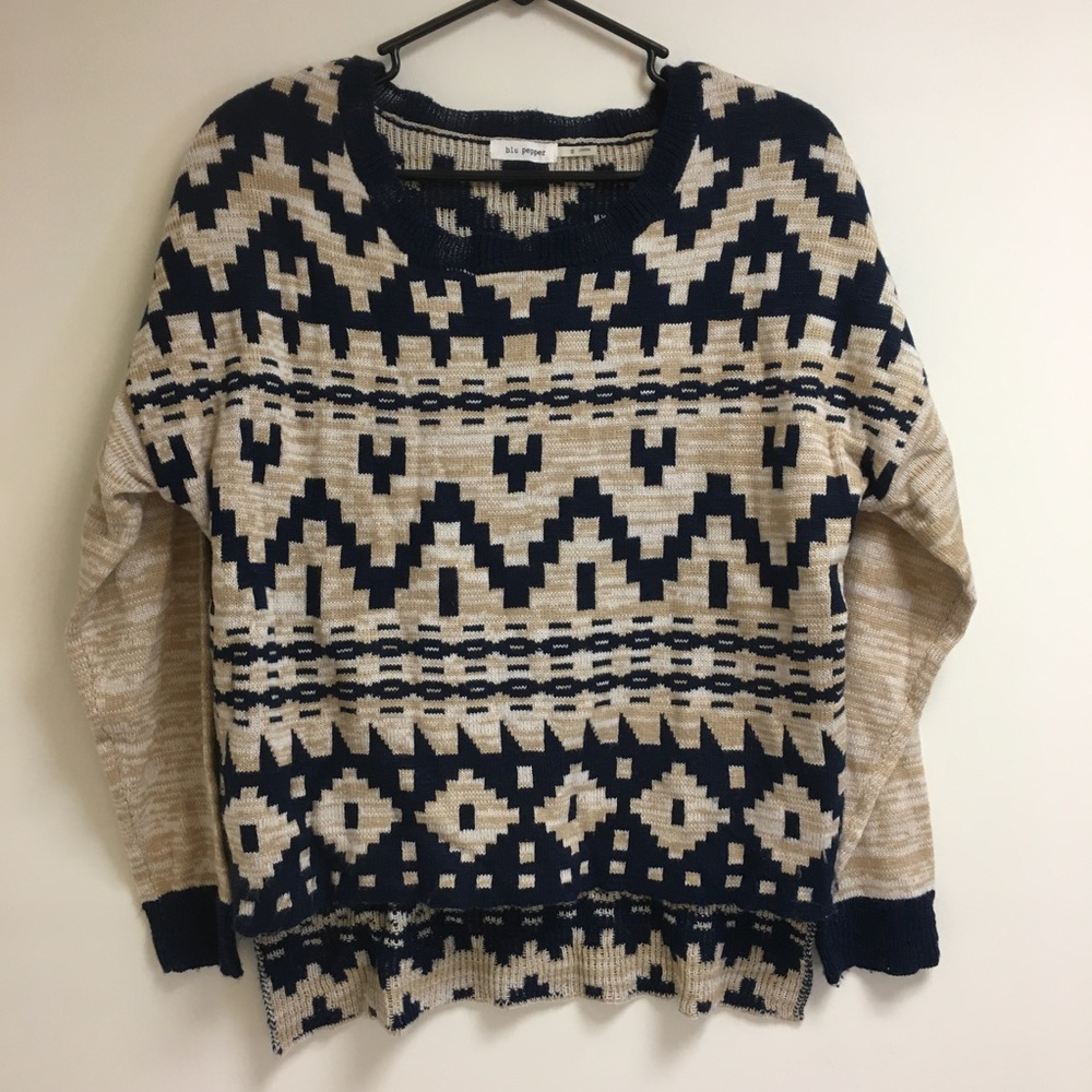 Blue Pepper Aztec Sweater