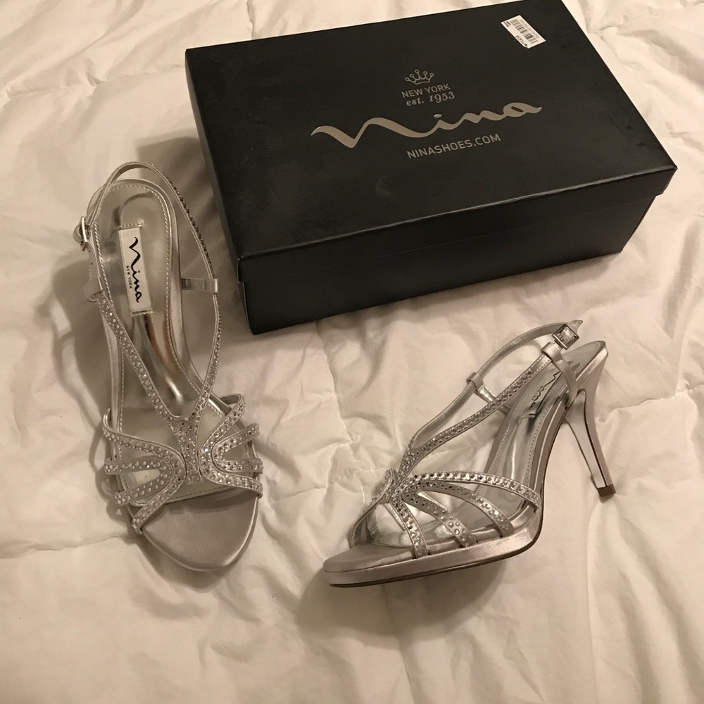 Nina silver heels