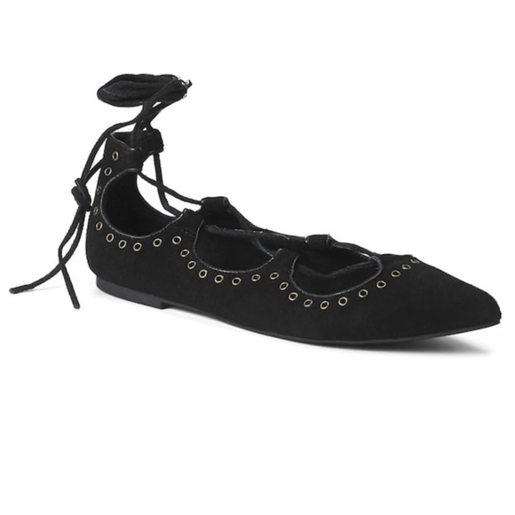 GAP Shoes - ɴᴡᴛ ɢᴀᴘ ᴇʏᴇʟᴇᴛ ʟᴀᴄᴇ-ᴜᴘ ʙᴀʟʟᴇᴛ ғʟᴀᴛs ɪɴ ʙʟᴀᴄᴋ