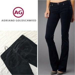AG Angel 25R x30 Black Corduroy Bootcut Pants