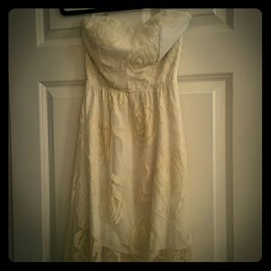 Strapless Light yellow long dress