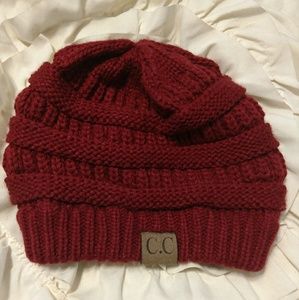 C.C. Burgundy Beanie
