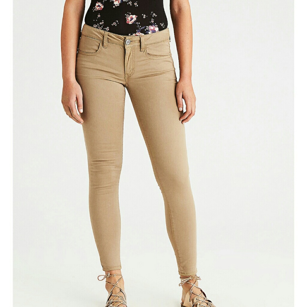 American eagle khaki jeggings