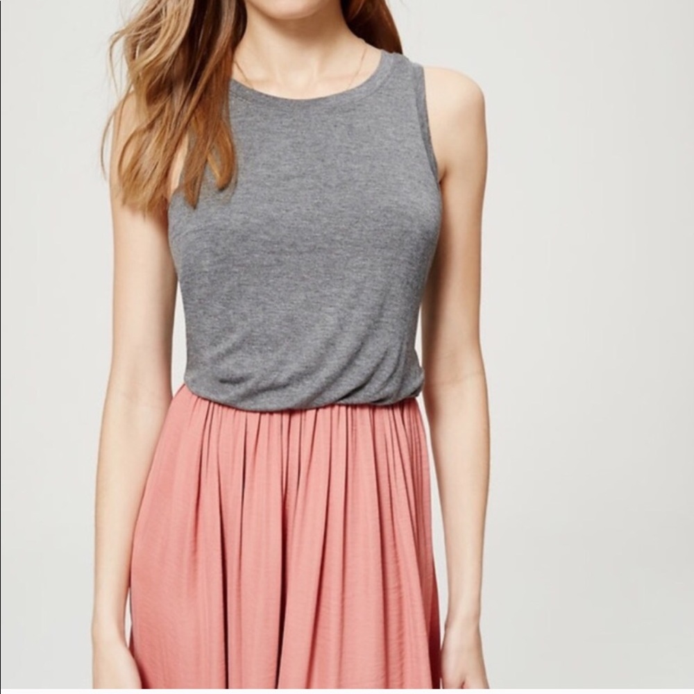 LOFT TANK DUET MIDI DRESS