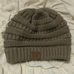 Beige C.C. Beanie