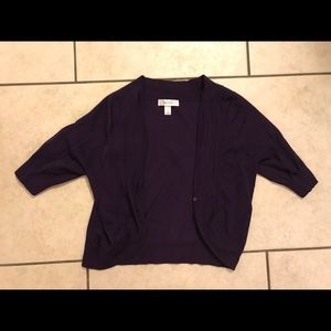 Dress barn short sleeve purple sweater