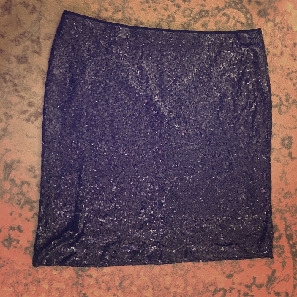 Eloquii Blue Sequin Pencil Skirt, Size 24