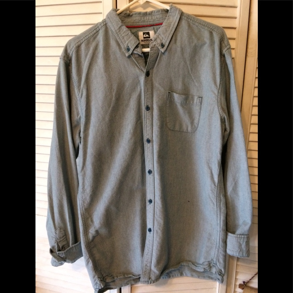 Quiksilver long sleeve shirt in denim blue