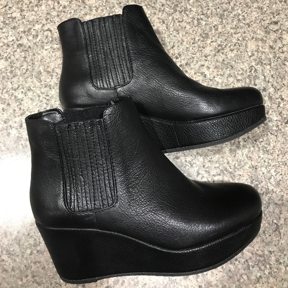 BCBGeneration Leather Wedge Booties