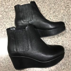 BCBGeneration Leather Wedge Booties