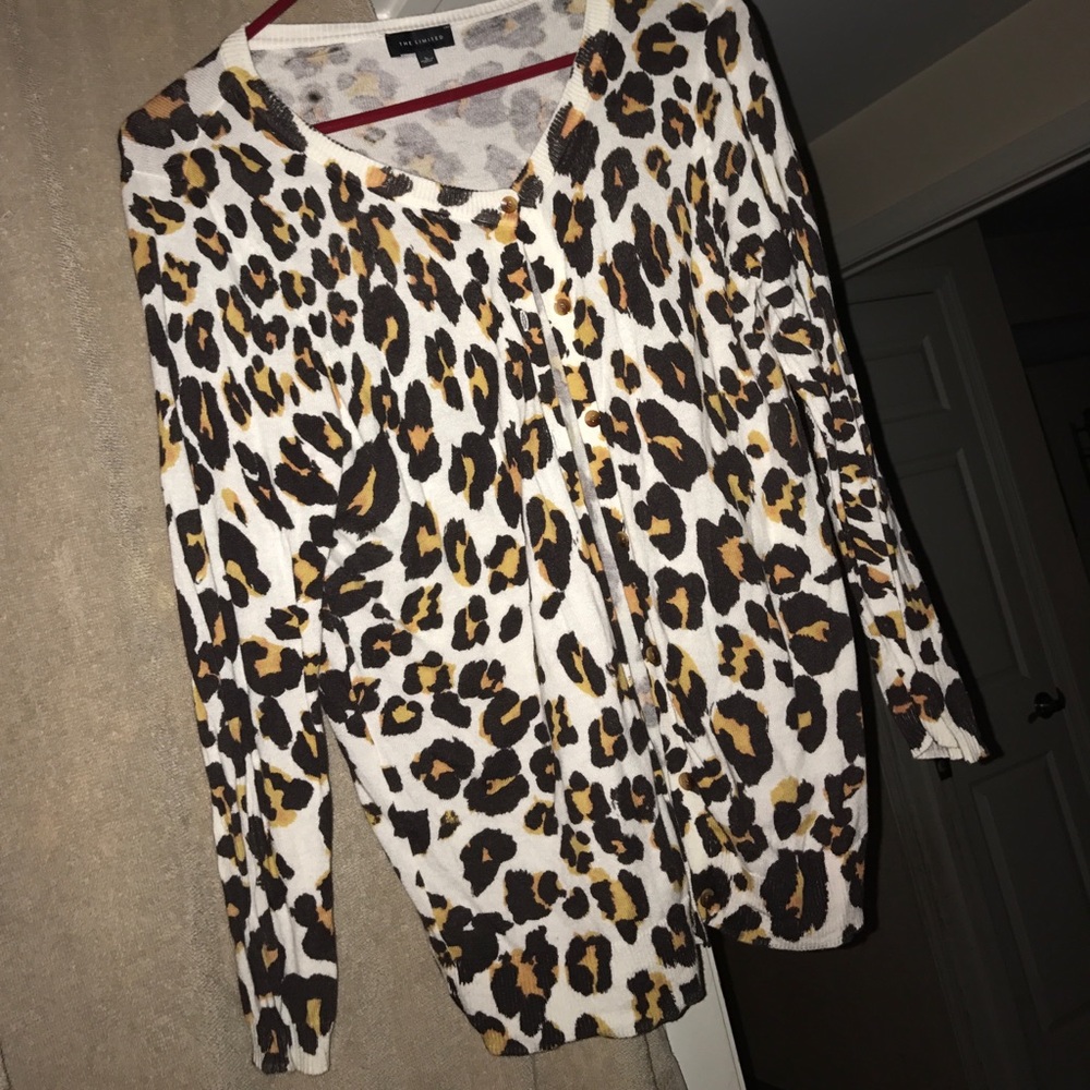 Leopard cardigan The Limited size L