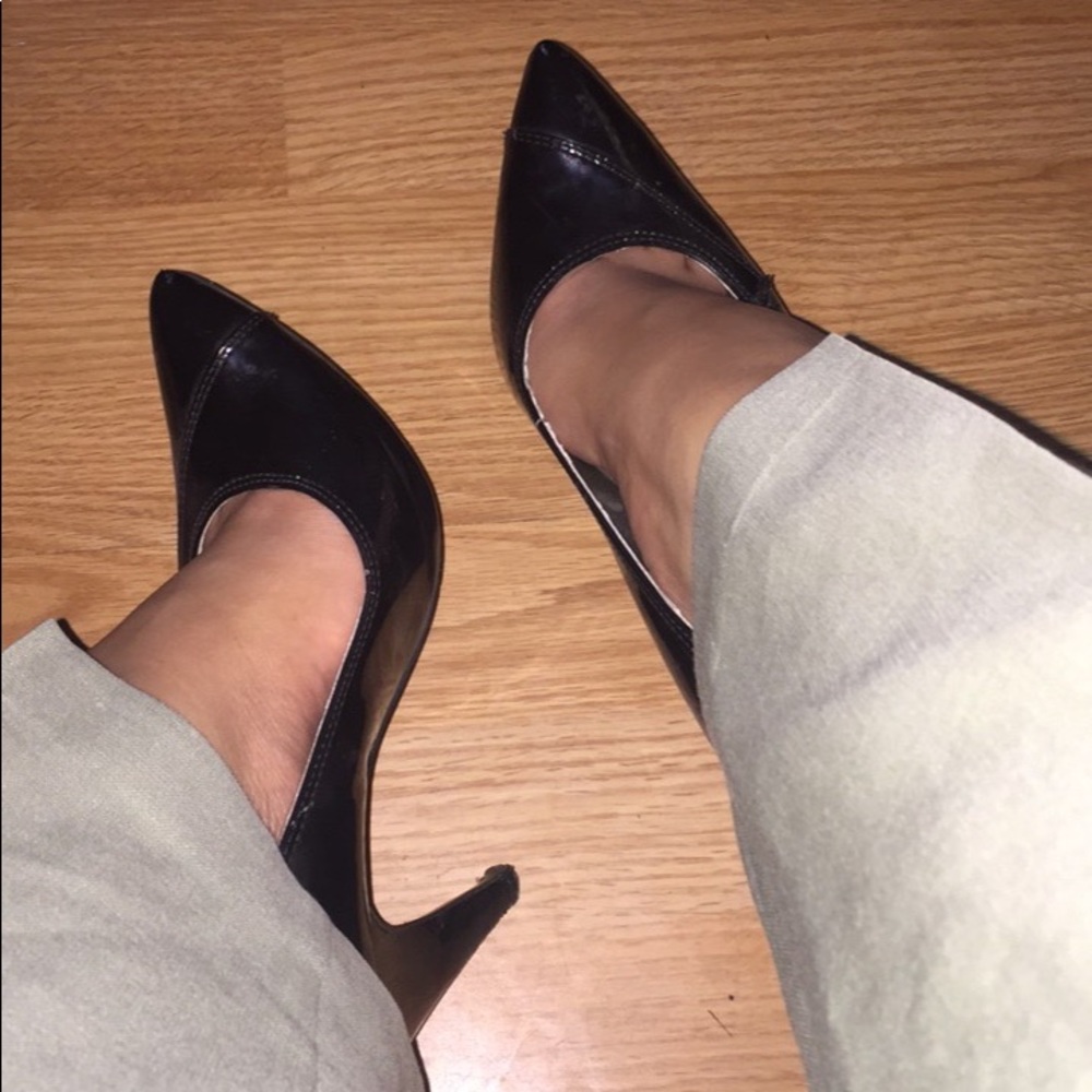 Sleek black high heels