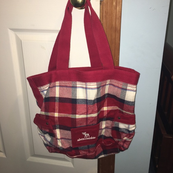 Red Plaid Abercrombie Bag - Picture 1 of 2