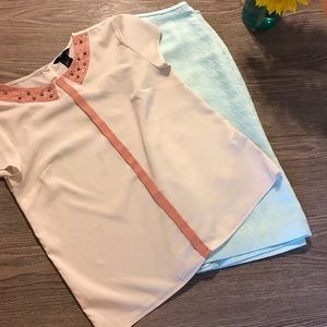 Mint Houndstooth Pencil Skirt