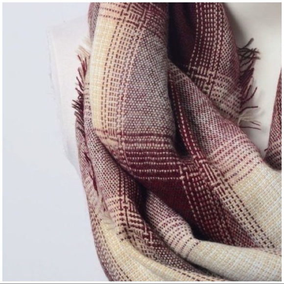 Burgundy Infinity Scarf - Picture 3 of 3